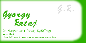 gyorgy rataj business card